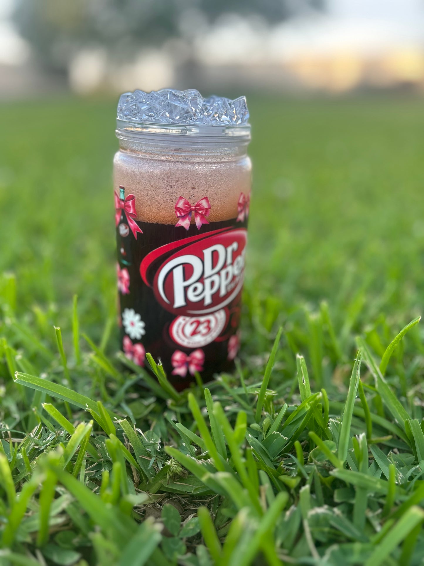 Dr. Pepper with bows