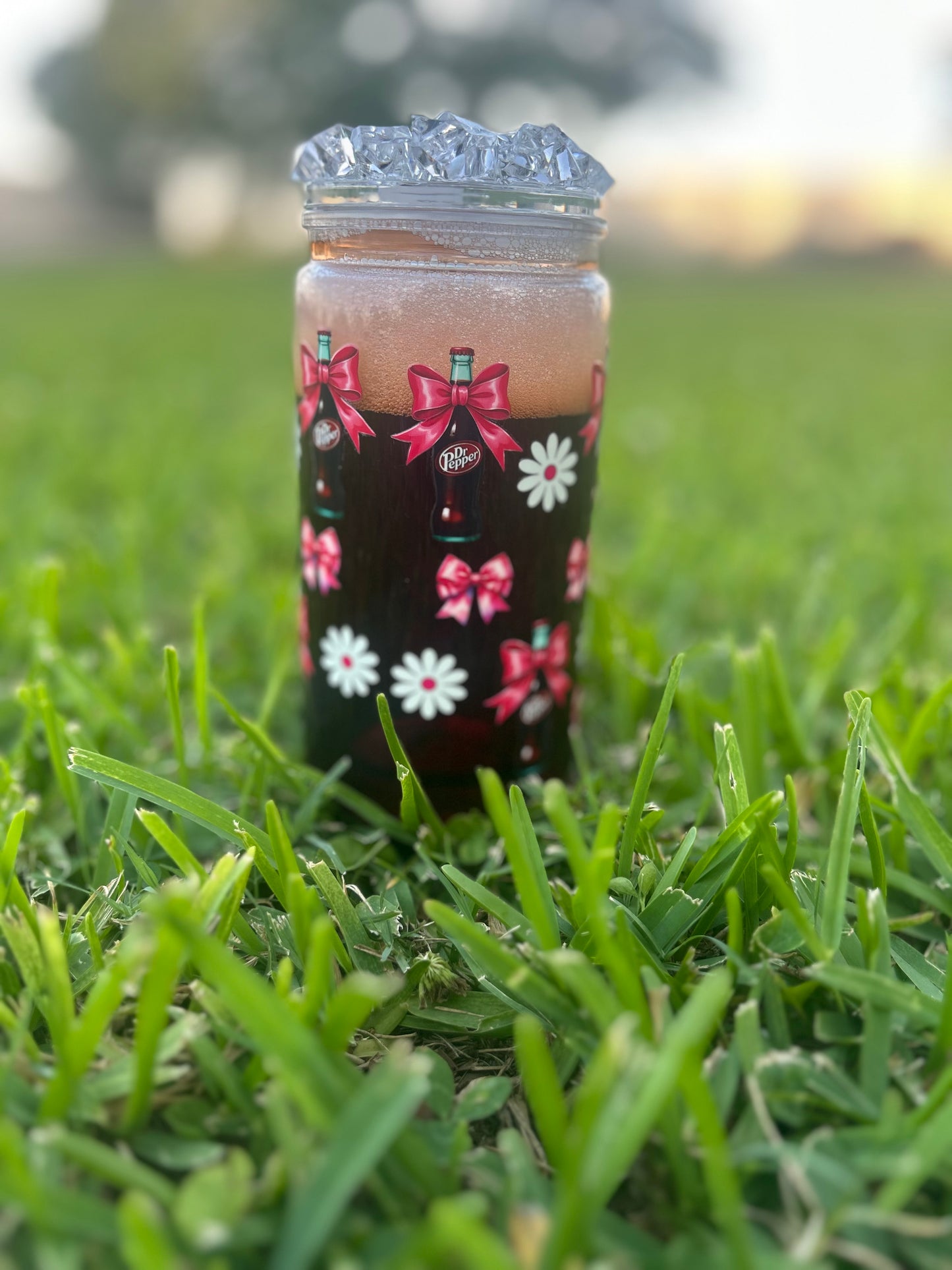 Dr. Pepper with bows
