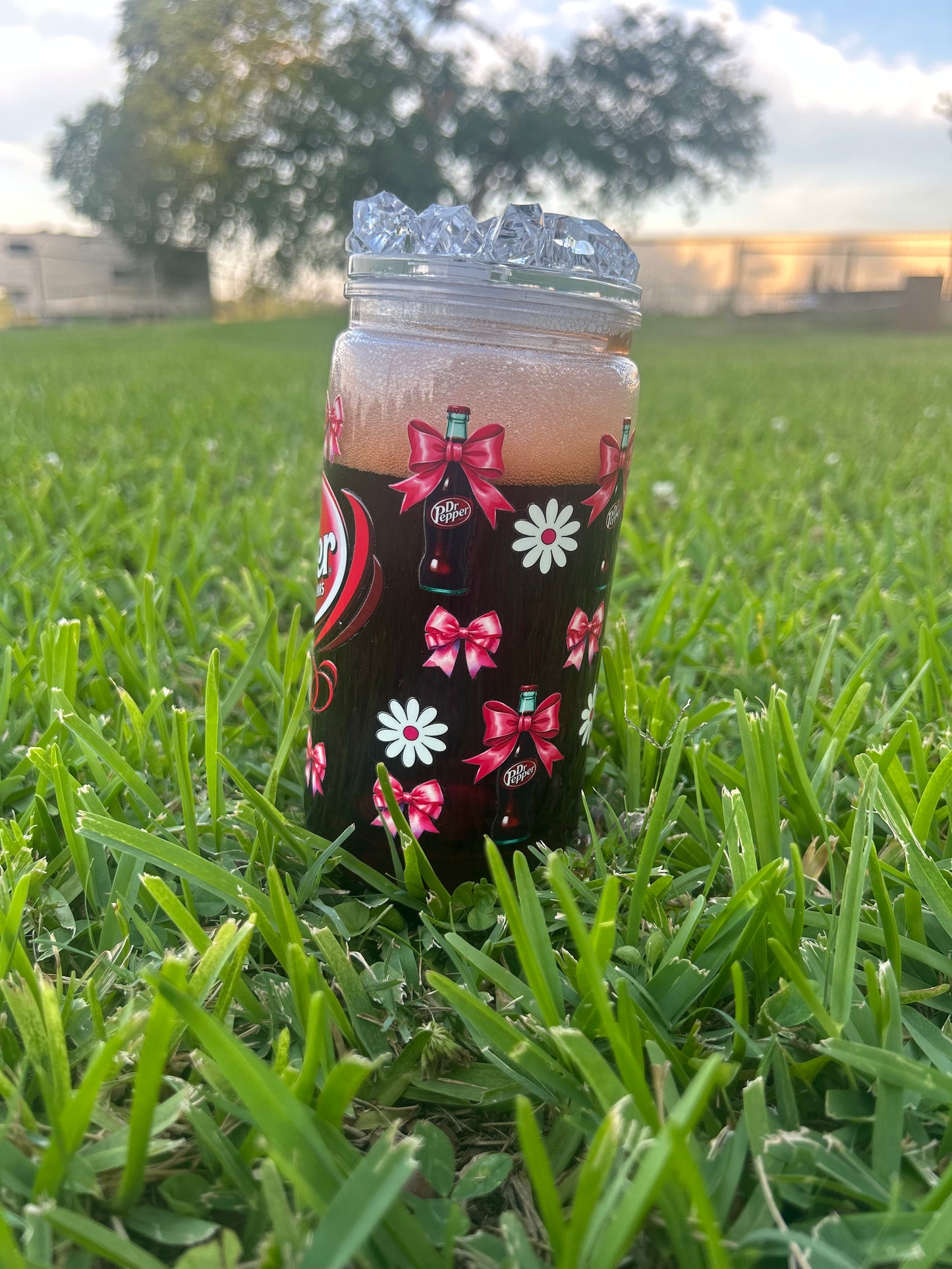 Dr. Pepper with bows