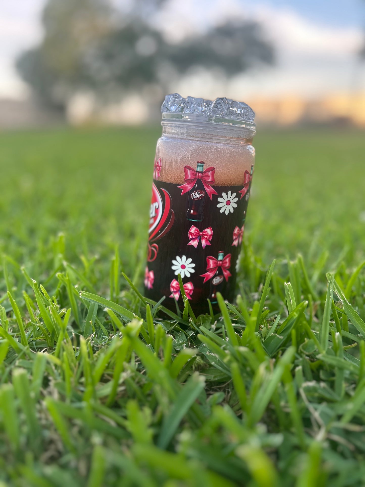 Dr. Pepper with bows