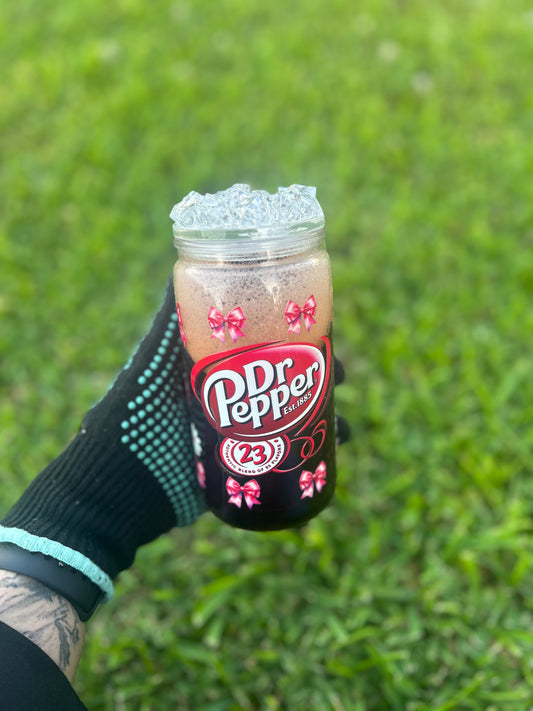 Dr. Pepper with bows