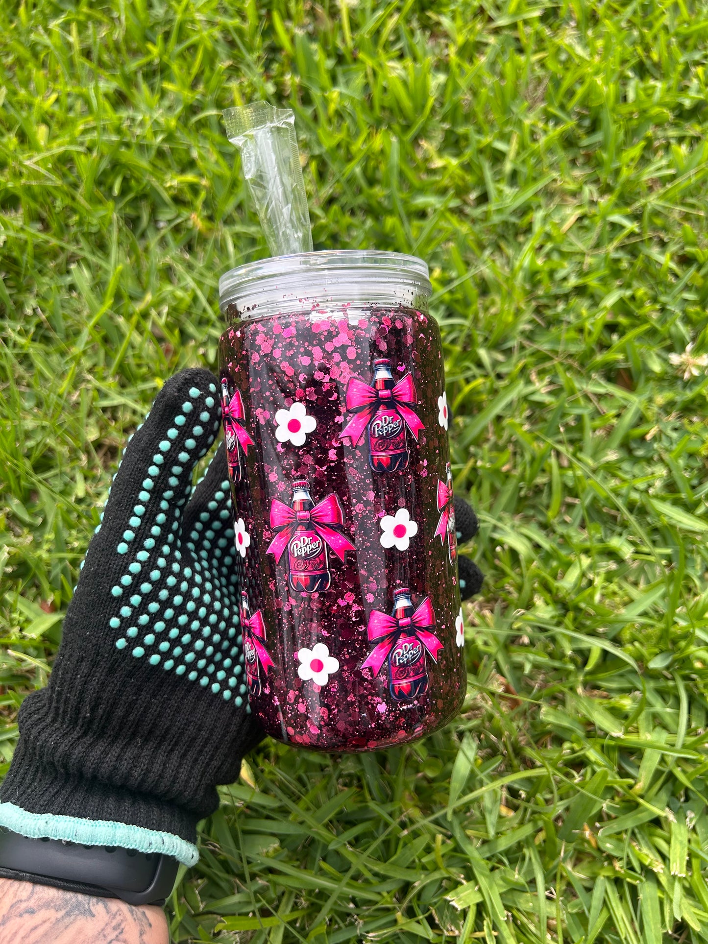 Dr. Pepper with glitter